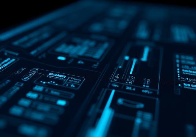 Abstract financial data visualization and risk assessment chart